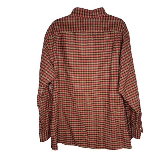 Cremeux Classics Men's Button-Up Plaid Long Sleeve Cotton Shirt Size 2XB - Picture 2 of 9